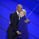 President Barack Obama hugs Hillary Clinton, the 2016 Democratic presidential nominee, onstage during the Democratic National Convention in Philadelphia on July 27, 2016.
David Paul Morris/Bloomberg via Getty Images
